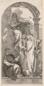 Madonna com Santas Inês, Catarina e Rosa de Giovanni Domenico Tiepolo