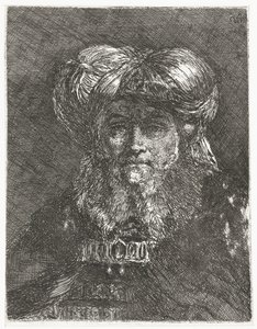 Homem com turbante grande
Colecção de cabeças (título da série)
Raccolta di Teste (título da série) de Giovanni Domenico Tiepolo