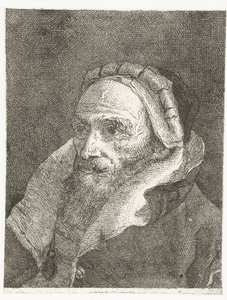 Homem com gola alta de capa
Colecção de cabeças (título da série)
Raccolta di Teste (título da série) de Giovanni Domenico Tiepolo