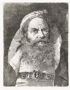 Homem com pequeno turbante
Colecção de cabeças (título da série)
Raccolta di Teste (título da série) de Giovanni Domenico Tiepolo