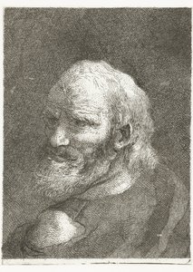 Homem com ombro nu Coleção de cabeças (título da série) Raccolta di Teste (título da série) de Giovanni Domenico Tiepolo