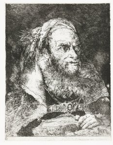 Homem com livro aberto Coleção de cabeças (título da série) Raccolta di Teste (título da série) de Giovanni Domenico Tiepolo