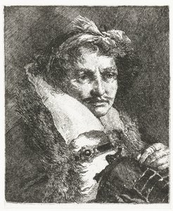 Homem com bigode e capacete
Colecção de cabeças (título da série)
Raccolta di Teste (título da série) de Giovanni Domenico Tiepolo