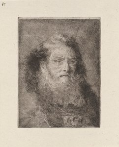 Homem velho com cabeça nua, da Raccolta di Teste (Colecção de Cabeças) de Giovanni Domenico Tiepolo