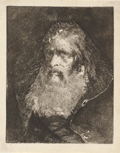 Velho com a cabeça nua, da Raccolta di Teste (Coleção de Cabeças) de Giovanni Domenico Tiepolo