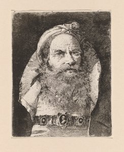 Velho com pequeno turbante, da Raccolta di Teste (Coleção de Cabeças) de Giovanni Domenico Tiepolo