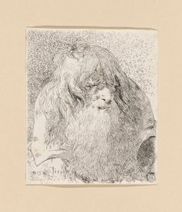 Velho com barba e cabelo comprido, da Raccolta di Teste (Coleção de Cabeças) de Giovanni Domenico Tiepolo