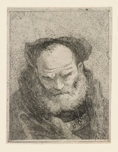 Velho com barba, da Raccolta di Teste (Colecção de Cabeças) de Giovanni Domenico Tiepolo