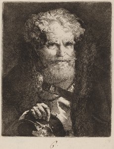 Velho com capacete de Giovanni Domenico Tiepolo
