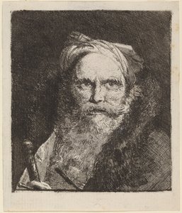 Velho com uma espada de Giovanni Domenico Tiepolo