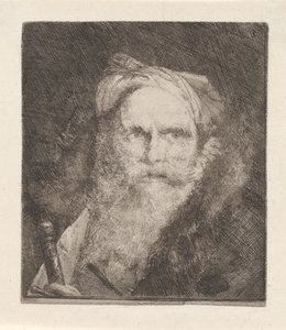 Velho com uma espada, da Raccolta di Teste (Colecção de cabeças) de Giovanni Domenico Tiepolo
