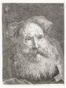 Velho com barba
Colecção de cabeças (título da série)
Raccolta di Teste (título da série) de Giovanni Domenico Tiepolo