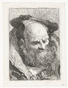 Velho com barba
Colecção de cabeças (título da série)
Raccolta di Teste (título da série) de Giovanni Domenico Tiepolo
