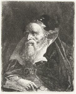 Homem velho com livro e lupa
Colecção de cabeças (título da série)
Raccolta di Teste (título da série) de Giovanni Domenico Tiepolo