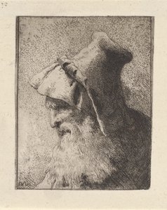 Perfil de um Idoso com Barba, da Raccolta di Teste (Coleção de Cabeças) de Giovanni Domenico Tiepolo