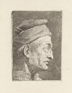 Perfil de um homem idoso, da Raccolta di Teste (Colecção de cabeças) de Giovanni Domenico Tiepolo