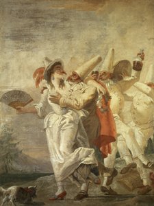 Pulcinella verliebt, c.1793 de Giovanni Domenico Tiepolo