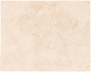 Esboço para a Fuga para o Egito [verso] de Giovanni Domenico Tiepolo