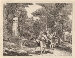 O episódio do ídolo em queda de Giovanni Domenico Tiepolo