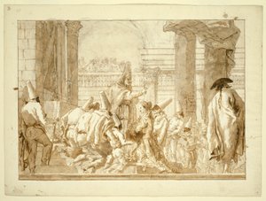 O casamento do pai de Punchinello de Giovanni Domenico Tiepolo