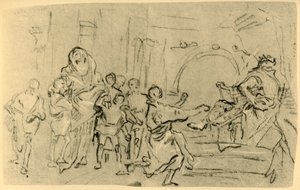 A Mãe dos Macabeus antes de Antíoco, c1759, 1928 de Giovanni Domenico Tiepolo