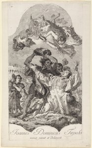 O apedrejamento de Santo Estêvão de Giovanni Domenico Tiepolo