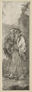 Dois velhos em uma paisagem de Giovanni Domenico Tiepolo