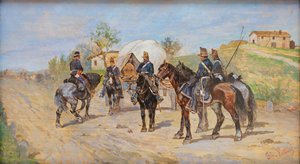 Cavalaria em repouso de Giovanni Fattori