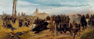 Episódio do assalto à Madona dos Descobrimentos, c.1864 (óleo sobre tela) de Giovanni Fattori