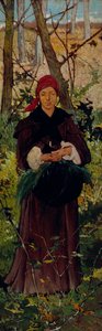 Mulher etrusca, c.1865 (óleo sobre tábua) de Giovanni Fattori