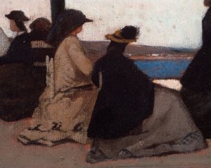 La rotunda de Palmieri (A Rotunda de Palmieri) Pintura de Detalhe de Giovanni Fattori (1825-1908) de Giovanni Fattori