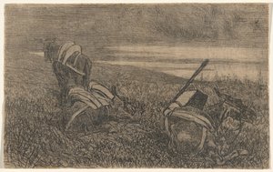 Pequenos burros em repouso de Giovanni Fattori