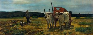 Maremma Tuscany, Giovanni Fattori (1825-1908), óleo sobre tela, 77,5X205,7 cm de Giovanni Fattori