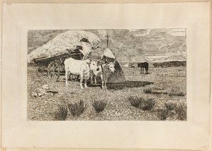 Bois e carroças (Maremma) de Giovanni Fattori