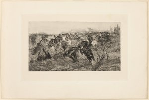 A carga de cavalaria de Giovanni Fattori