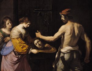 Salomé recebe a cabeça de São João Batista, 1637 de Giovanni Francesco Barbieri