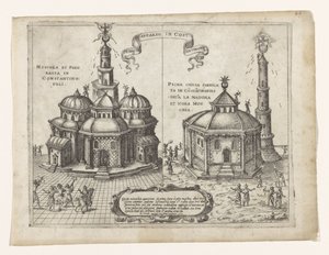 Milagre cristão aconteceu em Constantinopla Miracolo apparso em Costantinopolis (título no objeto) de Giovanni Francesco Camocio