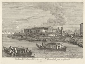 Vista da Villa Pisani, 1730-72. de Giovanni Francesco Costa
