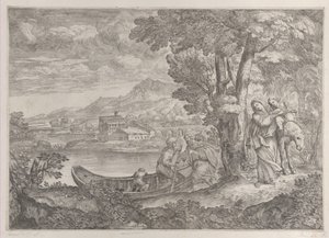 Paisagem com a fuga para o Egito, 1626-80.