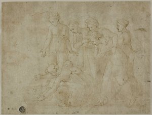 Descoberta de Moisés de Giovanni Francesco Penni