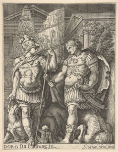 Dois soldados romanos, do século XVII. de Giovanni Francesco Venturini