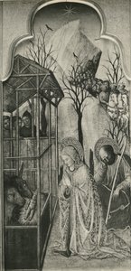 Ciclo da Vida da Virgem, Natividade, c.1445 (óleo sobre painel de álamo) de Giovanni Francesco da Rimini
