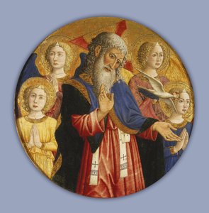 Deus Pai com quatro anjos e a pomba do Espírito Santo