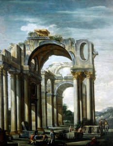 Um Capriccio de Ruínas Clássicas com Figuras (óleo sobre tela)