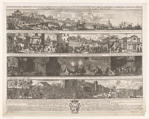 Optocht om Rome vrij te maken van de pest Ordens de diligência e reparos feitos com benefício universal pela paterna Pietra di N. S. PP. Alexandre VII. et emin.mi SS. card.li do S. congr.me della sanita para libertar a cidade de Roma do contágio (título em de Giovanni Giacomo de