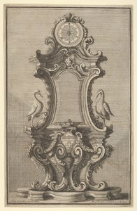 Design para um relógio, da Disegni Diversi, 1714 ou 1750. de Giovanni Giardini
