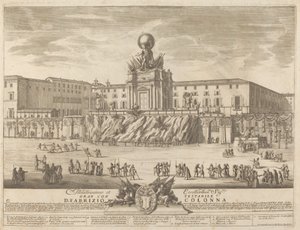 O Templo de Janus, para o Festival "Chinea" de Giovanni Girolamo Frezza after Alessandro Specchi