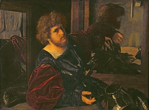 Retrato de Bernardo di Salla (óleo sobre painel) de Giovanni Girolamo Savoldo