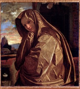 Representação de Santa Maria Madalena Pintura de Giovan Gerolamo Savoldo (ca. 1480-após 1548) 1535-1540 Dim 84 x 77,5 cm Florença, Palazzo Pitti, Coll Contini-Bonacossi