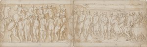 Os bárbaros saúdam o imperador (CXIV); Alemães e sármatas são trazidos através do Danúbio de navio (interpretado de forma diferente por Guerra; CXV)